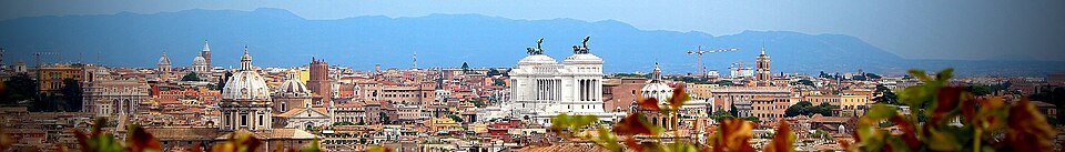 Panorama di Roma con vista monumenti principali
