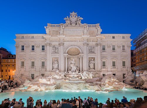 Roma, Fontana di Trevi al crepuscolo