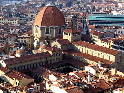 Firenze, Veduta aerea del complesso di San Lorenzo