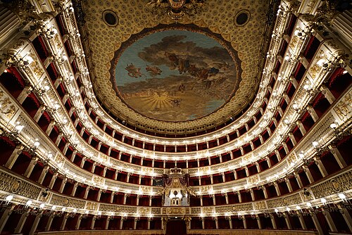Napoli, interno del Teatro San Carlo